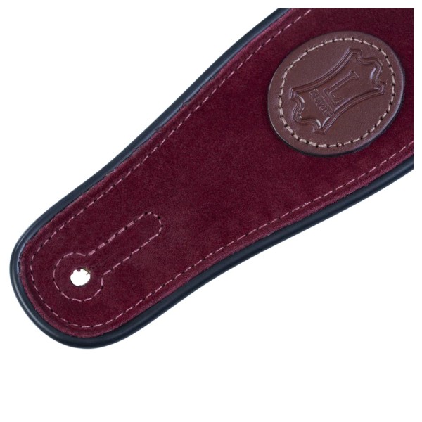 Levys Mss3 Burgundy Suede Guitar Strap - end 