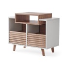 Norstone Oslo Vinyl 800 Cabinet, White / Clear Oak