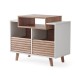 Norstone Oslo Vinyl 800 Cabinet, White / Clear Oak