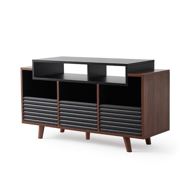 Norstone Oslo Vinyl 1200 Cabinet, Black / Walnut - main 