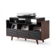 Norstone Oslo Vinyl 1200 Cabinet, Black / Walnut - angle full 