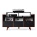 Norstone Oslo Vinyl 1200 Cabinet, Black / Walnut - front square 
