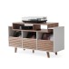 Norstone Oslo Vinayl 1200 Cabinet, White / Clear Oak - angle full 