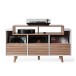 Norstone Oslo Vinayl 1200 Cabinet, White / Clear Oak - front full 
