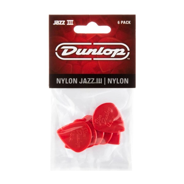 Dunlop 47P3N Jazz III Picks 1.38mm, Red (6 Pack) - Main
