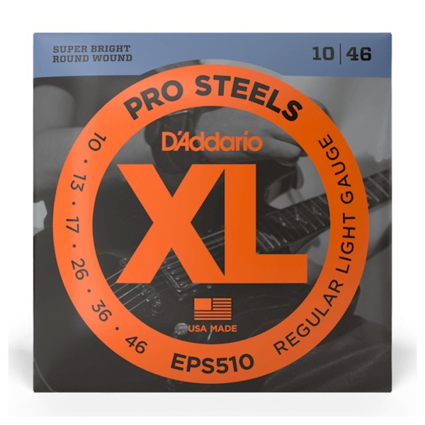 D'Addario EPS510 XL Pro Steels Electric, Regular Light, 10-46