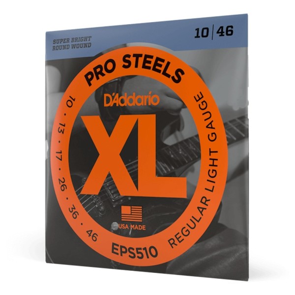 D'Addario EPS510 XL Pro Steels Electric, Regular Light, 10-46