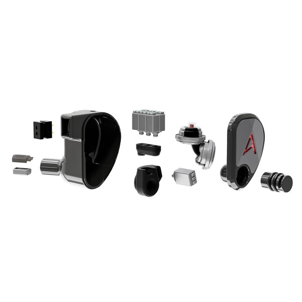 Astell & Kern 64 Audio XIO High End In Ear Monitors - exploded 
