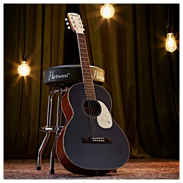 Hartwood Century Parlour Acoustic Guitar, Black