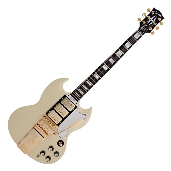 Gibson Custom 1963 Les Paul SG Custom Reissue Maestro VOS, Classic White #501933