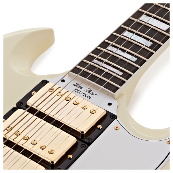 Gibson Custom 1963 Les Paul SG Custom Reissue Maestro VOS, Classic White #501933