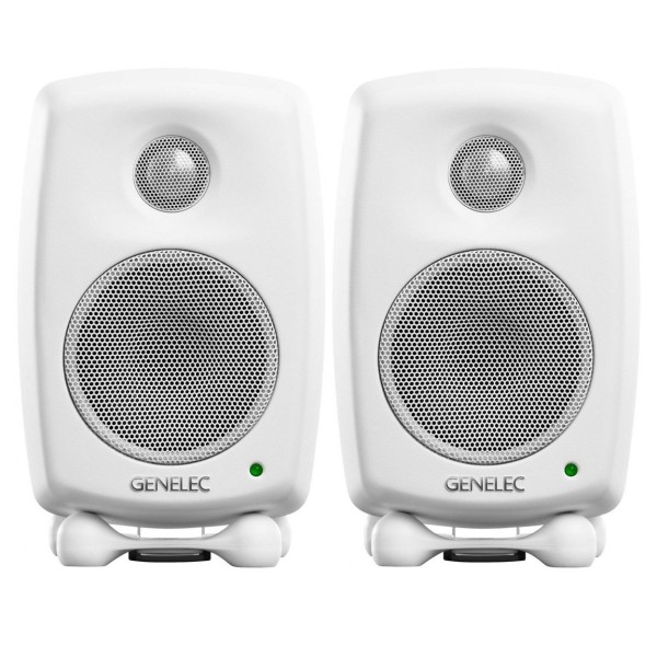 Genelec 8010A Professional Studio Monitors White, Pair - Main