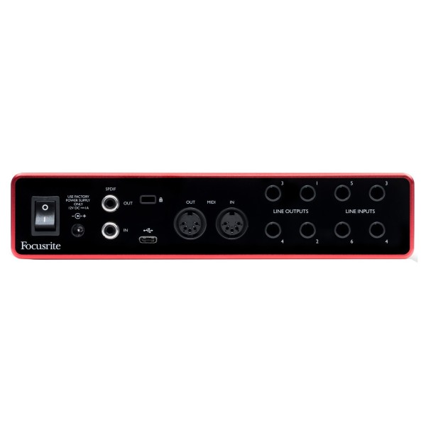Focusrite Scarlett 8i6 MK3 rear