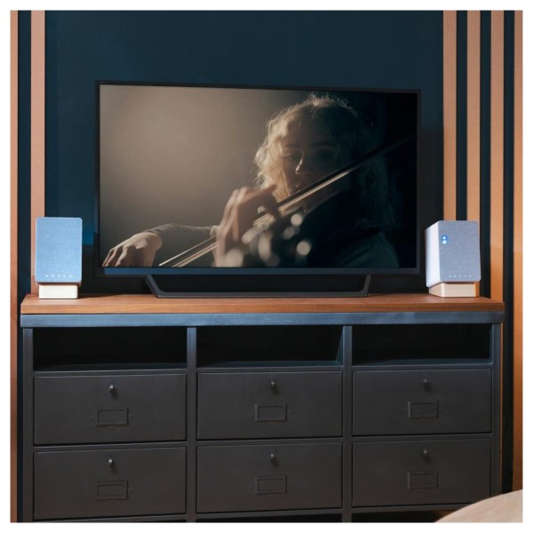 Onkyo Creator Series GX-10DB Wireless Bluetooth Gaming Bookshelf Speakers, White  lifestyle 3