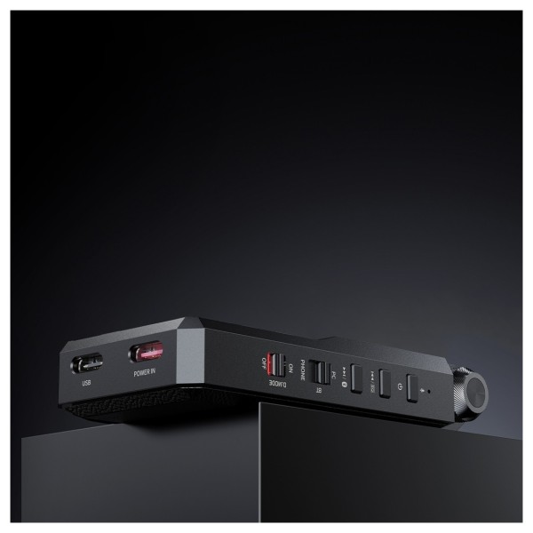 FiiO BTR17 Flagship Bluetooth Headphone Amplifier, Black - Beauty image, flat and connections