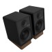 Onkyo Creator Series GX-30ARC Wireless Bluetooth Gaming Bookshelf Speakers, Black - angle no grille 