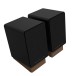 Onkyo Creator Series GX-30ARC Wireless Bluetooth Gaming Bookshelf Speakers, Black - angle grille 