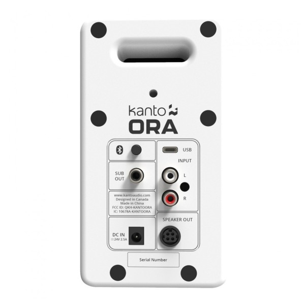 Kanto Ora Speakers, White - Rear