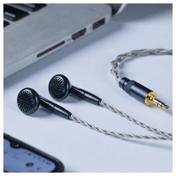 FiiO FF5 Flat-Head Dynamic Driver Earbud, Black - lifestyle - 3