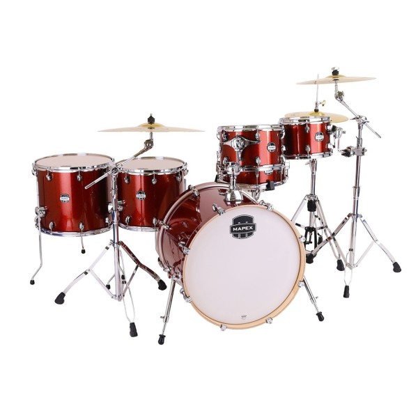 Mapex Mars Birch 22'' 6pc Crossover Shell Pack, Blood Orange Sparkle