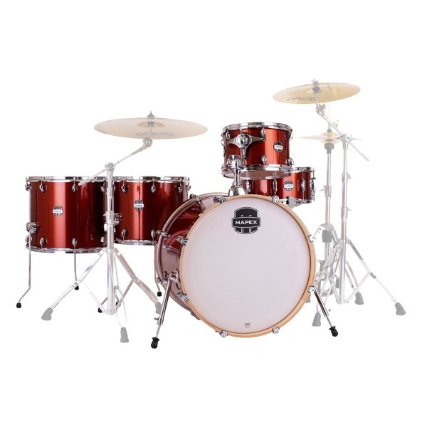 Mapex Mars Birch 22'' 5pc Crossover Shell Pack, Blood Orange Sparkle