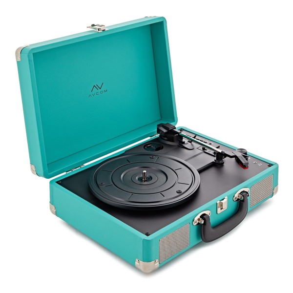 AVCOM Suitcase Turntable with Bluetooth, Green