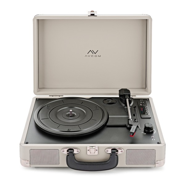 AVCOM Suitcase Turntable with Bluetooth, Cream
