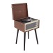 AVCOM Standing Turntable with Bluetooth, Walnut
