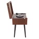 AVCOM Standing Turntable with Bluetooth, Walnut