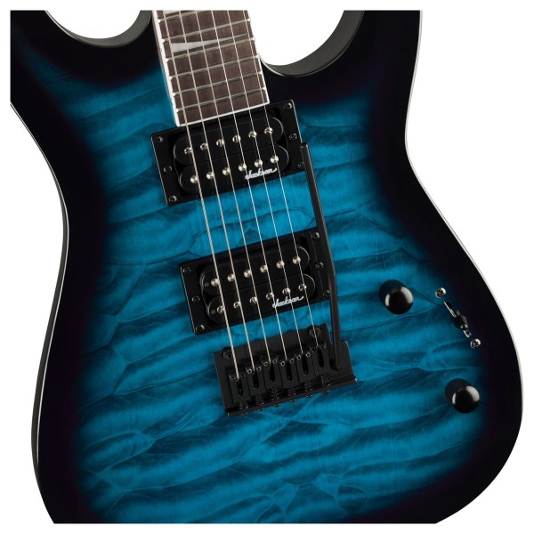 Jackson JS Series Dinky JS20 DKQ 2PT, Transparent Blue Burst