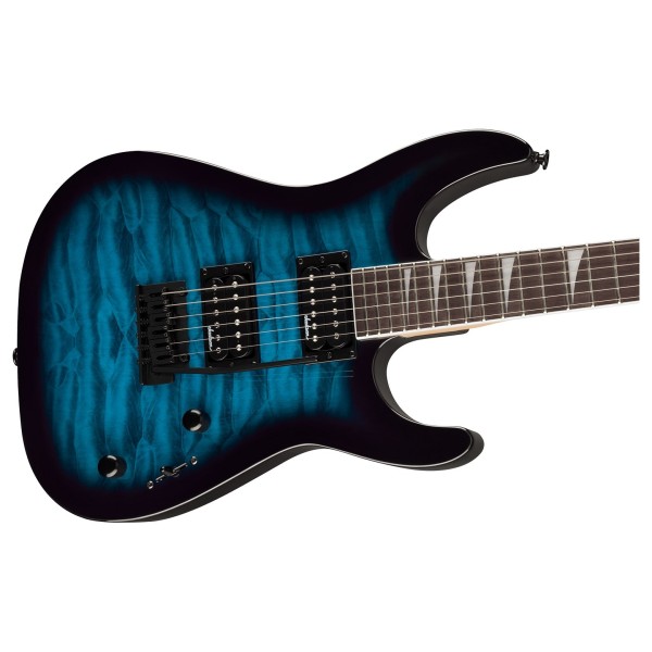 Jackson JS Series Dinky JS20 DKQ 2PT, Transparent Blue Burst
