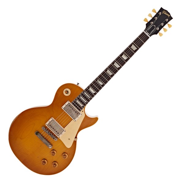 Gibson Custom 1958 Les Paul Standard Reissue Heavy Aged, Lemon Burst #841965 - main 