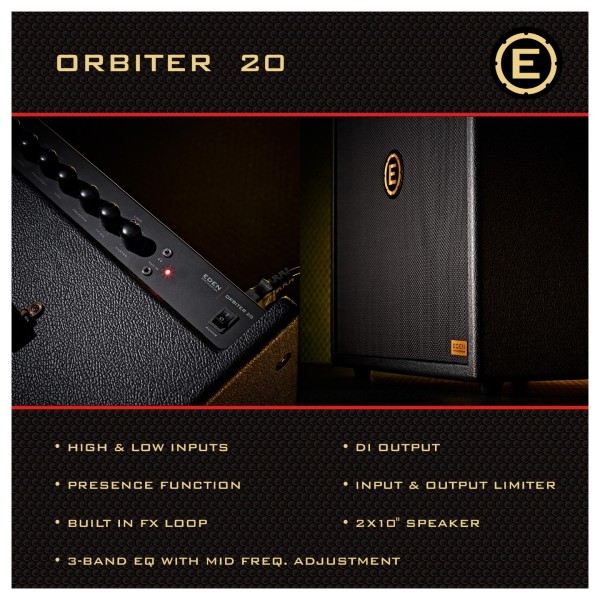 Eden Orbiter 20 Bass Combo Amplifier, 2x10"