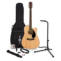 Fender CD-60SCE Solid Top Electro Acoustic Guitar with Accessory Pack
