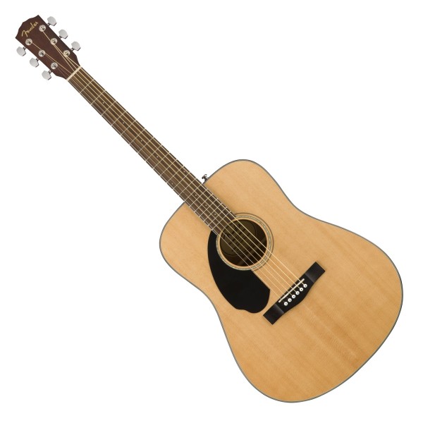 Fender CD-60S Left Handed Acoustic, Natural with Accessory Pack - 45degree angle 