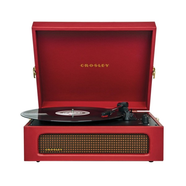 Crosley Voyager Portable Turntable with Bluetooth Out, Burgundy Red - Main