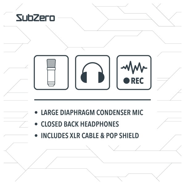 SubZero REC-1 Condenser Mic & Monitoring Pack