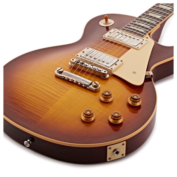 Gibson Custom 1959 Les Paul Standard Reissue VOS, Iced Tea Burst #951409 - body under angle 