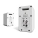 Kanto ORA4 Bookshelf Speakers, White - Angled Rear