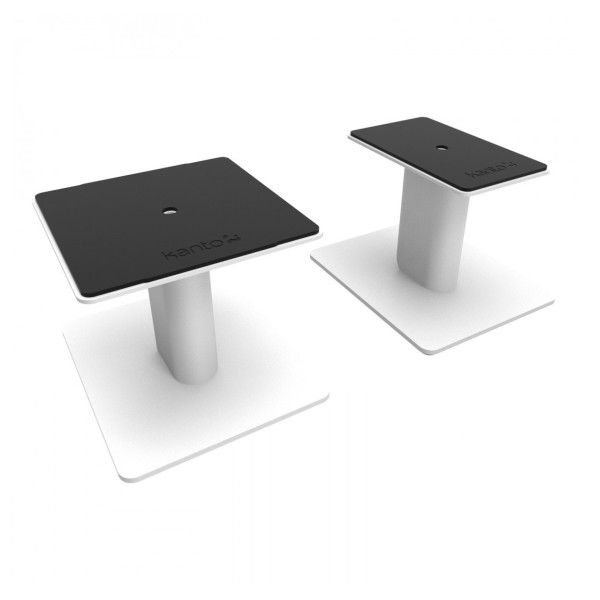 Kanto SP6 Heavy Duty Desktop Speaker Stands 6", White - Angled