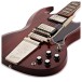 Gibson Custom 1964 SG Standard Reissue Maestro Vibrola VOS, Cherry Red #501874 - body angle 