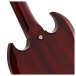 Gibson Custom 1964 SG Standard Reissue Maestro Vibrola VOS, Cherry Red #501874 - heel join 