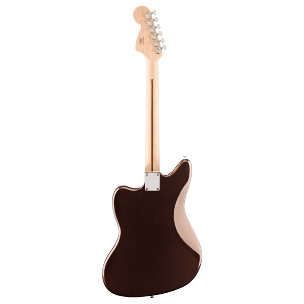 Squier Affinity Series Jaguar, Maple Fingerboard, White Pickguard, Mystic Metallic Brown - Back