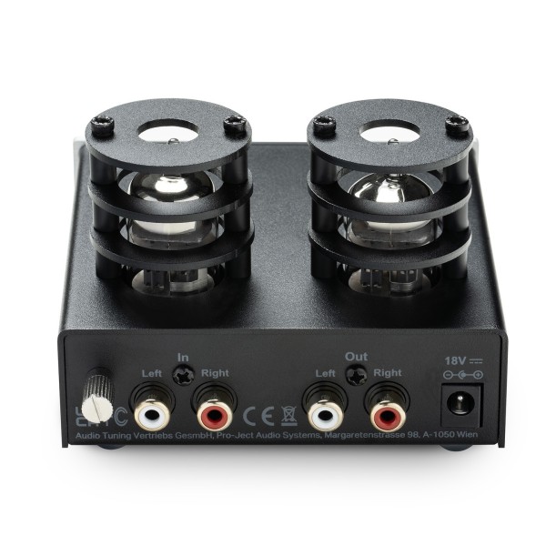 Pro Ject Tube Box E Tube Phono-Preamplifier, Silver - rear 