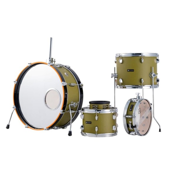 Dixon Drums 'Little Roomer' 20'' 5pc Shell Pack w/Bags, Olive Green