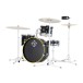 Dixon Drums 'Little Roomer' 20'' 5pc Shell Pack w/Bags, Gloss Black w/Yellow Hoops