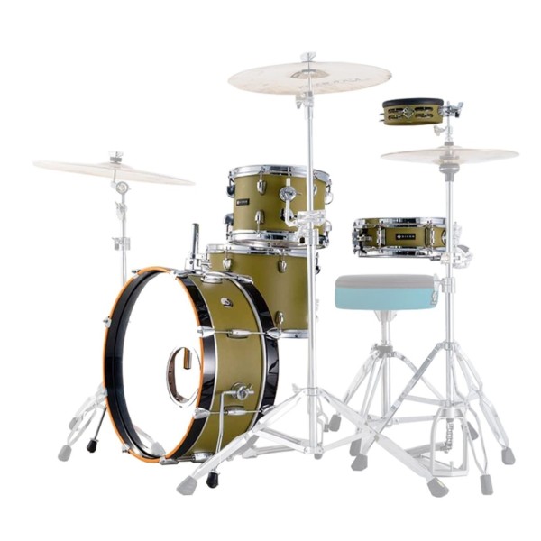Dixon Drums 'Little Roomer' Gig Pack w/Hardware & Bags, Olive Green