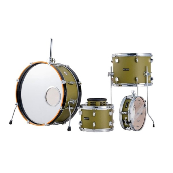 Dixon Drums 'Little Roomer' Gig Pack w/Hardware & Bags, Olive Green