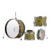 Dixon Drums 'Little Roomer' Gig Pack w/Hardware & Bags, Olive Green