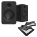 Kanto REN Powered Speakers with S6 Tilted Stands, Matte Black - Bundle
